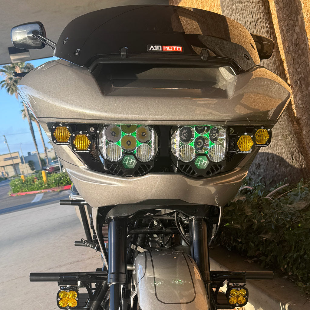 A10 Moto 2023.5+ Road Glide High Performance Lighting Combo Kit Featuring Baja Designs